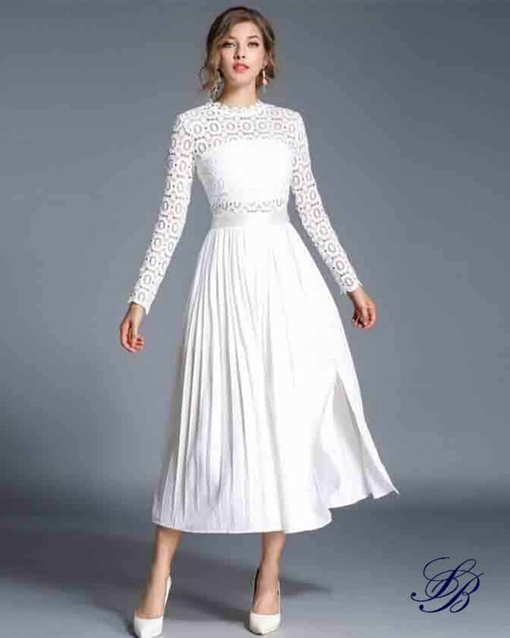 robe blanche longue