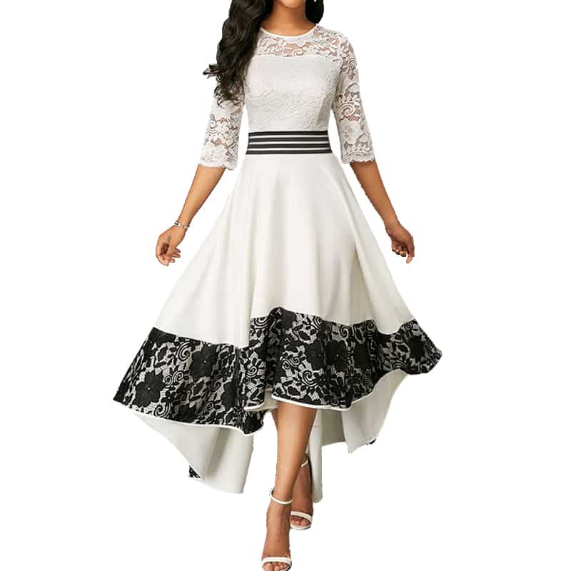 robe blanche noire