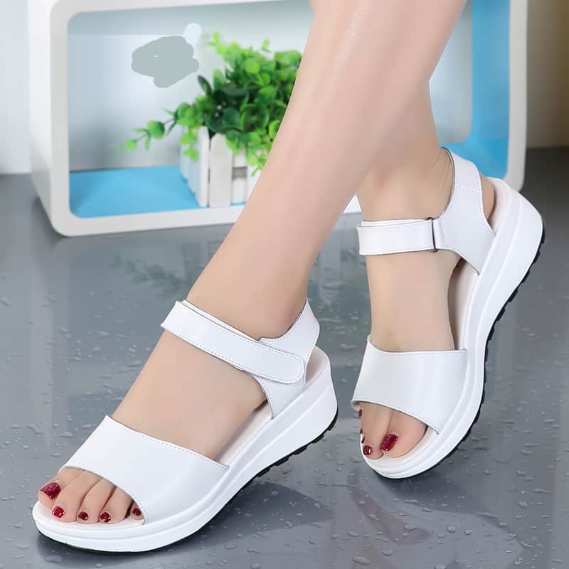 Chaussure Blanche Talon Compensé | Soirée Blanche