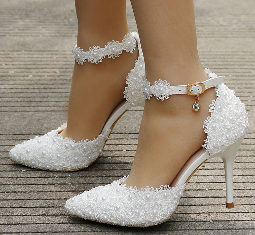 Chaussures Blanches Femme Mariage Soirée Blanche