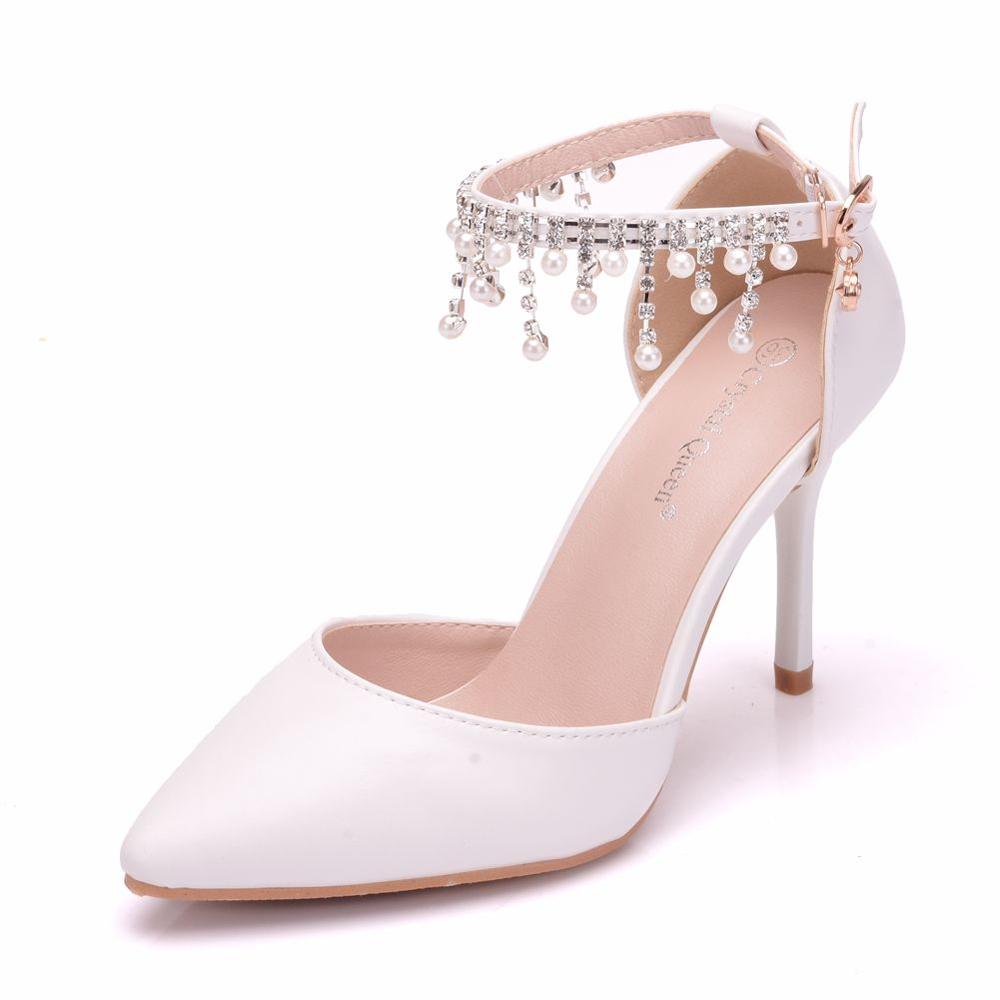 Chaussures Blanches Mariage à Talons Soirée Blanche