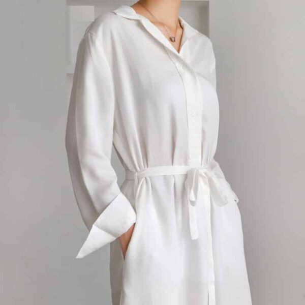 Chemise Longue Blanche Femme | Soirée Blanche