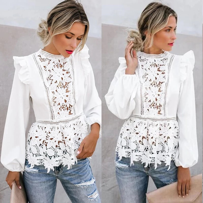 tee shirt blanc dentelle