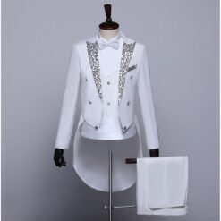 Costume Homme Blanc Brillant Costume Blanc Homme Soirée Blanche