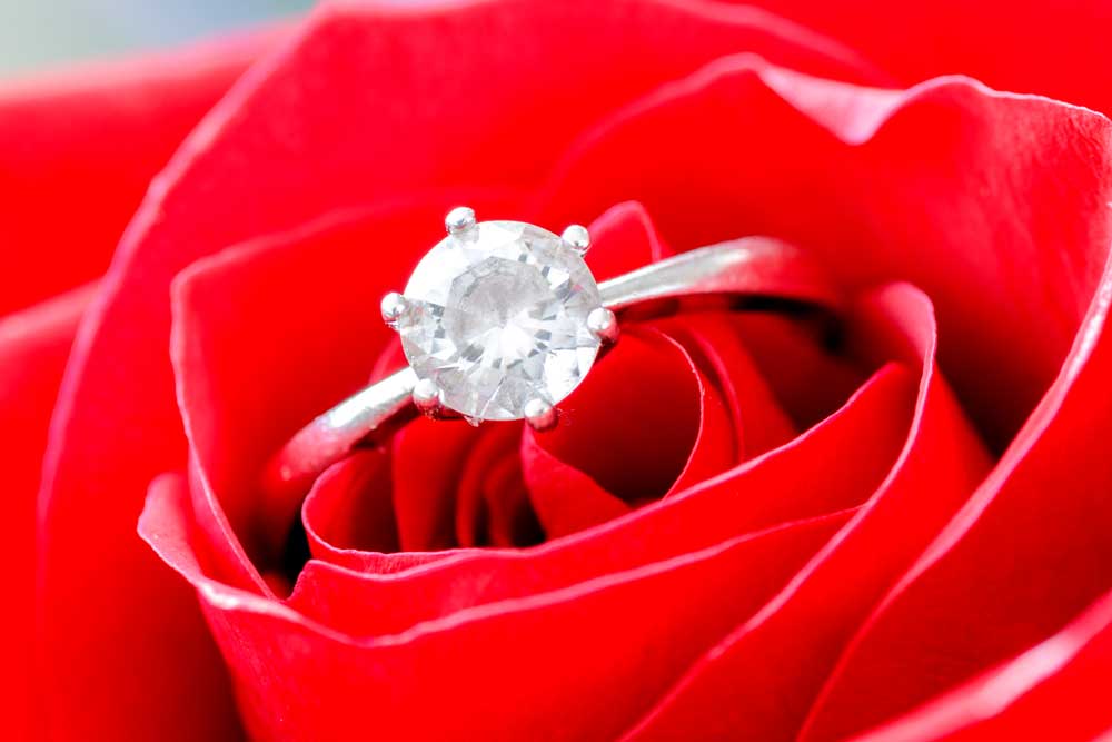 Comment présenter la bague de fiançailles Soirée Blanche