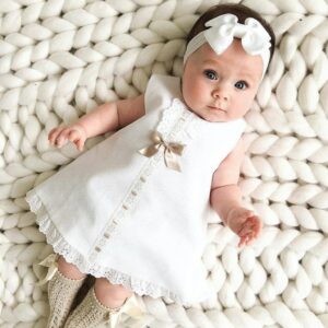 Robe Blanche Bebe Fille Soiree Blanche