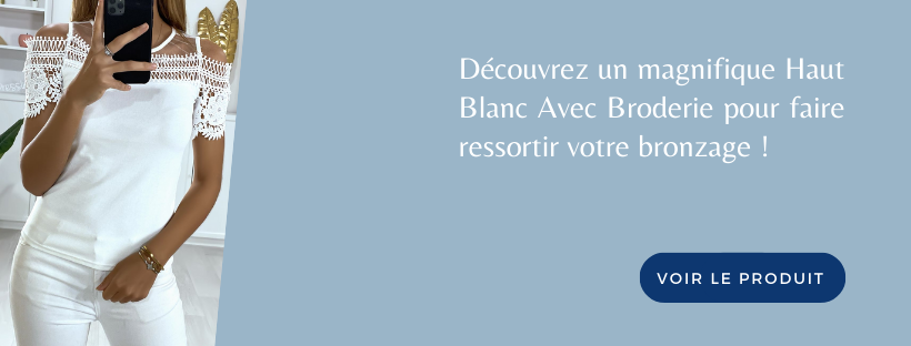 Haut Blanc Avec Broderie