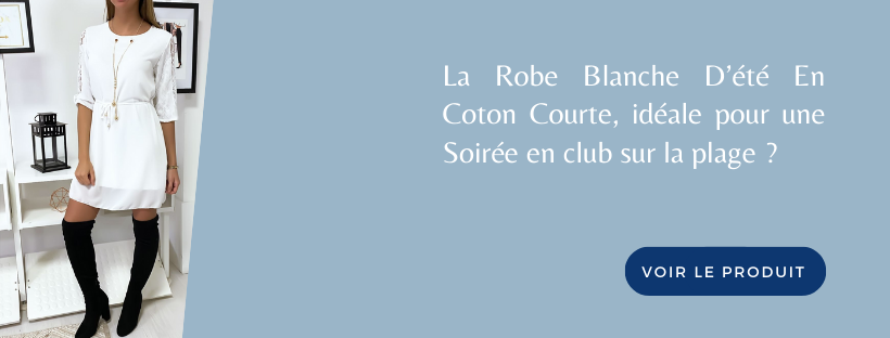 Robe Blanche D’été En Coton