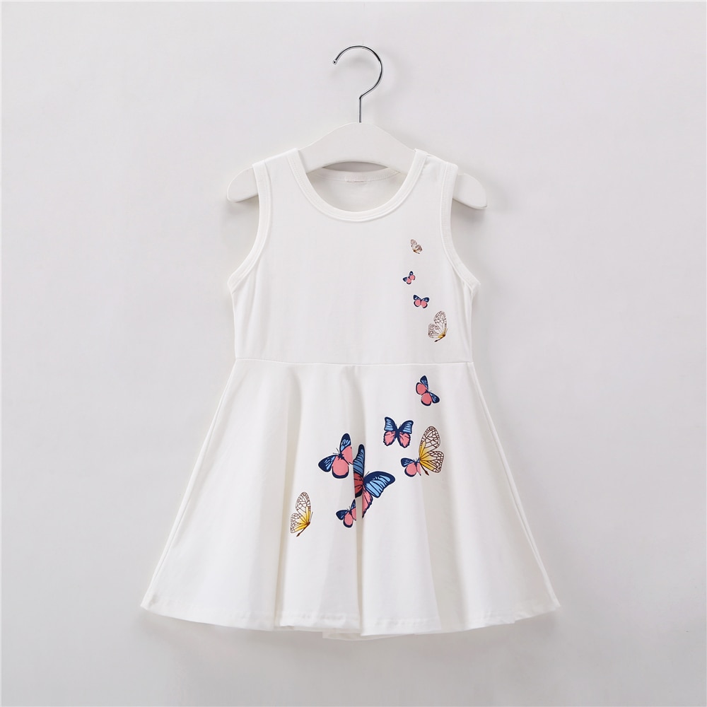 robe blanche papillon
