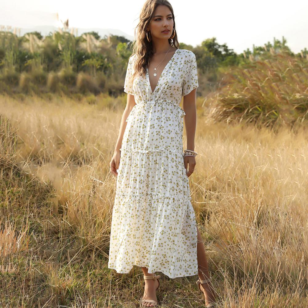 robe longue dentelle blanche boheme