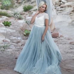 Robe De Mariée Blanche Et Bleu image 7 | Soirée Blanche Robe De Mariée Blanche Et Bleu | Soirée Blanche