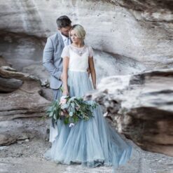 Robe De Mariée Blanche Et Bleu image 6 | Soirée Blanche Robe De Mariée Blanche Et Bleu | Soirée Blanche