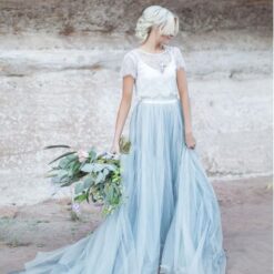 Robe De Mariée Blanche Et Bleu image 5 | Soirée Blanche Robe De Mariée Blanche Et Bleu | Soirée Blanche