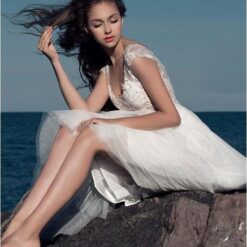Mariage Civil Robe De Mariée Courte Blanche image 8 | Soirée Blanche Mariage Civil Robe De Mariée Courte Blanche | Soirée Blanche