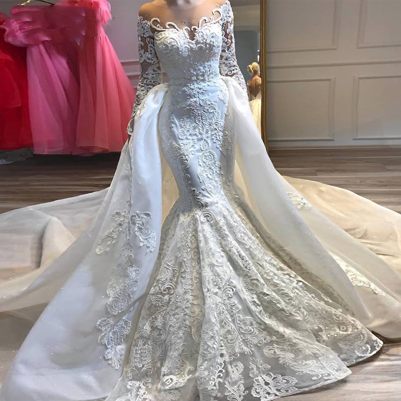Robe de mariée sirène manche longue Robe de mariée sirène manche longue