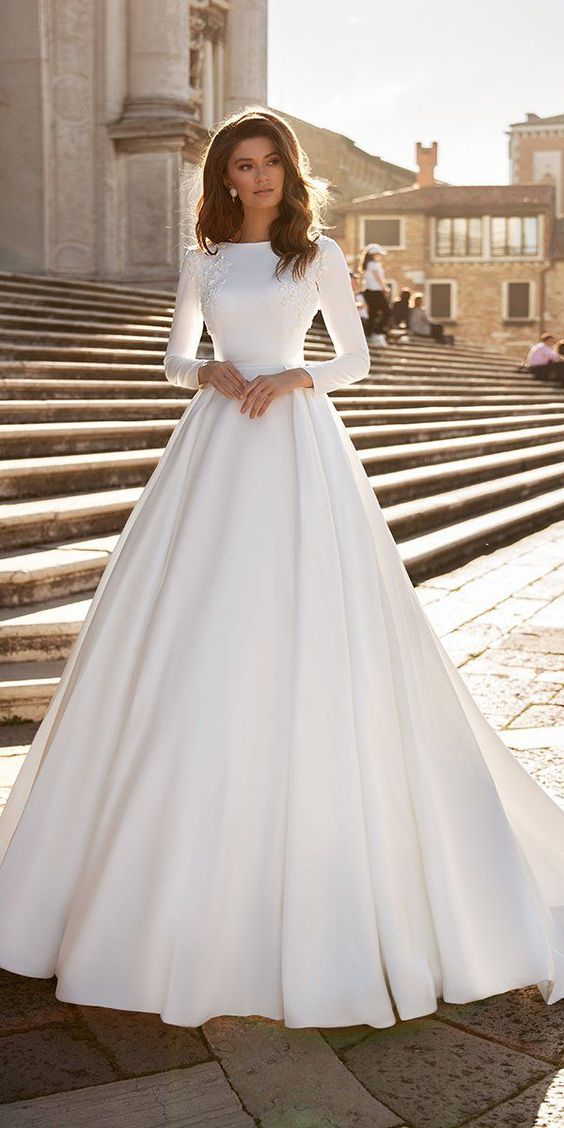Best Long Silk Wedding Dress in the world Learn more here 