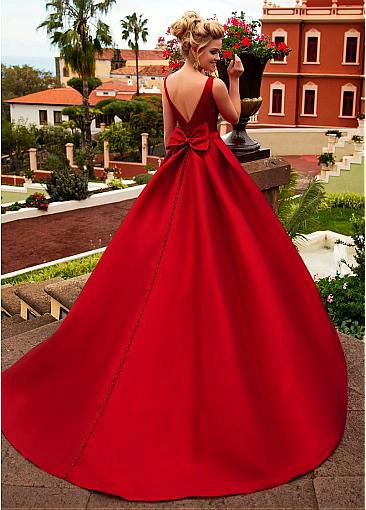Robe de mariée rouge courte clearance