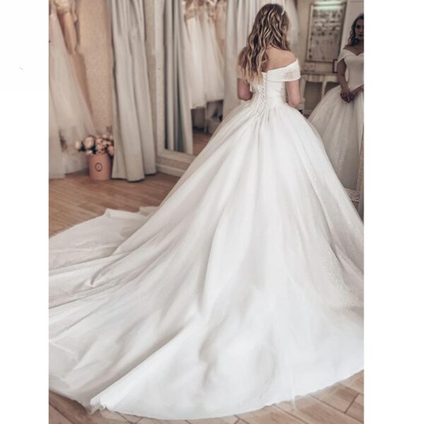 Robe De Mariée Strass Et Paillette Princesse Soirée Blanche