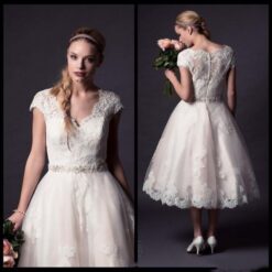 Robe De Mariée Champêtre Courte Blanche | Soirée Blanche