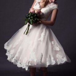 Robe De Mariée Champêtre Courte Blanche | Soirée Blanche