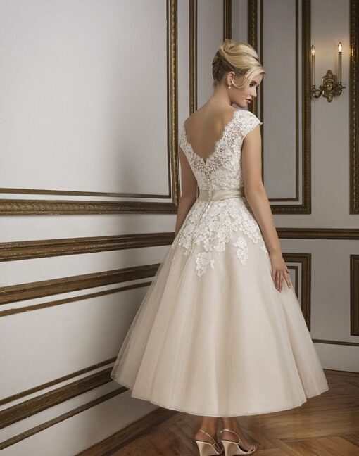 Robe De Mariée Dentelle Courte Blanche | Soirée Blanche