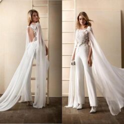 Combinaison De Mariée En Dentelle Blanche | Soirée Blanche