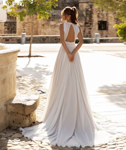 Robe De Mariée Dos Nu Dentelle Blanche | Soirée Blanche