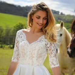 Robe De Mariée Civile Courte Blanche