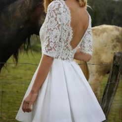 Robe De Mariée Civile Courte Blanche