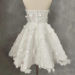 Robe De Mariée Courte Dentelle Florale Blanche