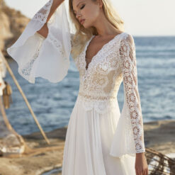 Robe de Mariée Bohème Manche Cloche Blanche image 6 | Soirée Blanche Robe de Mariée Bohème Manche Cloche Blanche | Soirée Blanche