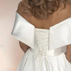 Robe de Mariée Courte Avec Laçage Blanche