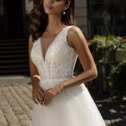 Robe De Mariée Simple Fleurie