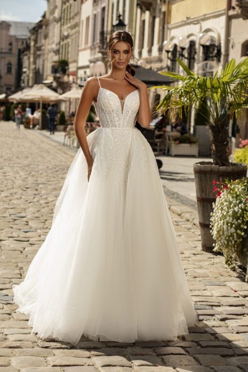 Robe De Mariée Sirène Dos Nu Sexy Blanche
