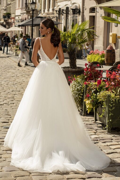 Robe De Mariée Sirène Dos Nu Sexy Blanche