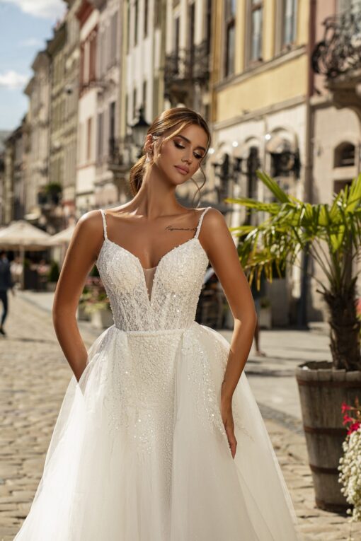 Robe De Mariée Sirène Dos Nu Sexy Blanche