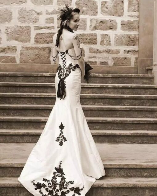 Robe De Mariée Gothique Blanche | Soirée Blanche