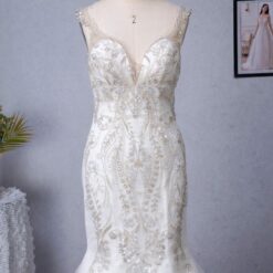 Robe de mariée sirène brodée et perlée image 14 | Soirée Blanche Robe de mariée sirène brodée et perlée | Soirée Blanche
