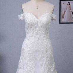 Robe de mariée à encolure cœur avec broderie | Soirée Blanche