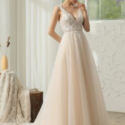 Robe de mariée moderne en dentelle florale bohème | Soirée Blanche