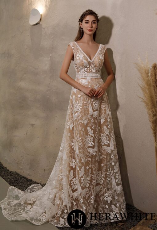 Robe De Mariée Bohème Dentelle | Soirée Blanche