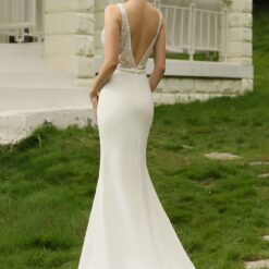 Robe de Mariée Simple Col V image 12 | Soirée Blanche Robe de Mariée Simple Col V