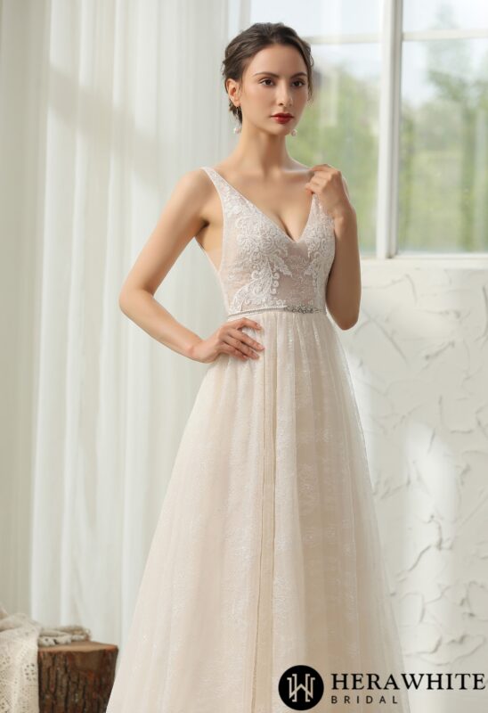 Dentelle simple robe de mariée Dentelle simple robe de mariée