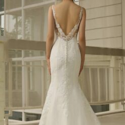 Robe de mariée fourreau ajustée à double traîne image 13 | Soirée Blanche Robe de mariée fourreau ajustée à double traîne | Soirée Blanche