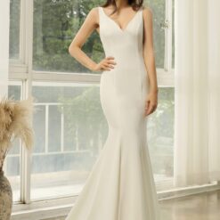 Robe de mariée sirène avec dos en dentelle fantaisie | Soirée Blanche