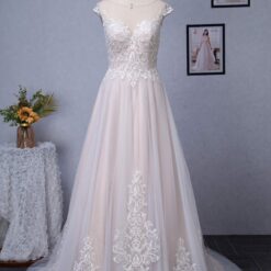 Robe de mariée A à encolure cœur illusion et dentelle | Soirée Blanche