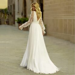 Robe De Mariée Drapée Croisée Et Brodée