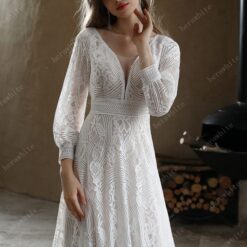 Robe De Mariée Dentelle Florale image 8 | Soirée Blanche Robe de mariée Dentelle florale