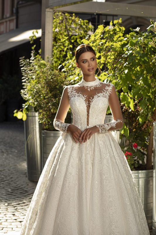 Robe de mariée col montant dentelle Robe de mariée col montant dentelle