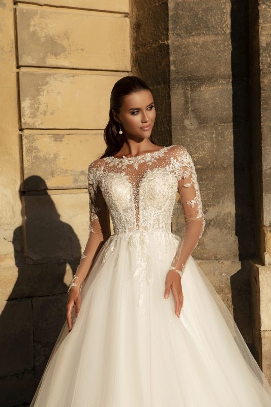 Robe de mariée princesse manche dentelle Robe de mariée princesse manche dentelle